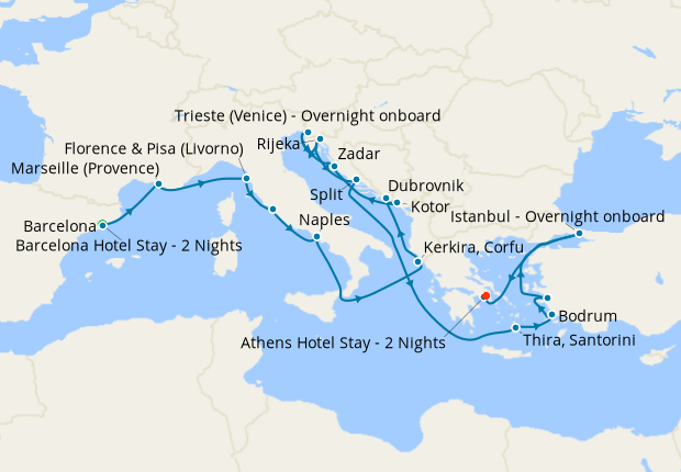 Cruise Itinerary Map