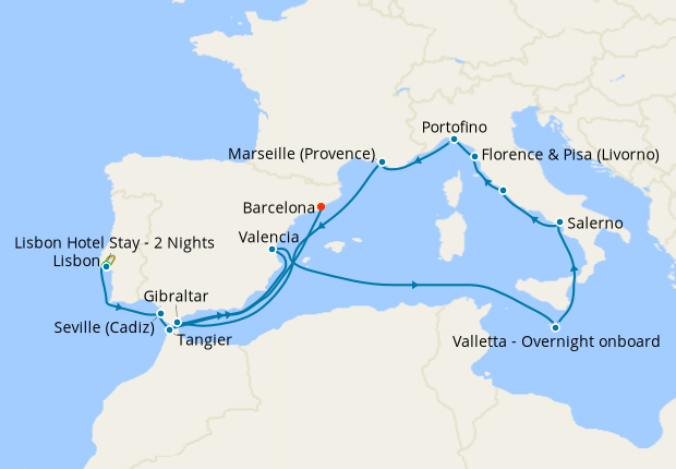 Cruise Itinerary Map