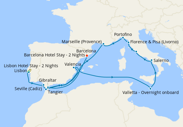 Cruise Itinerary Map