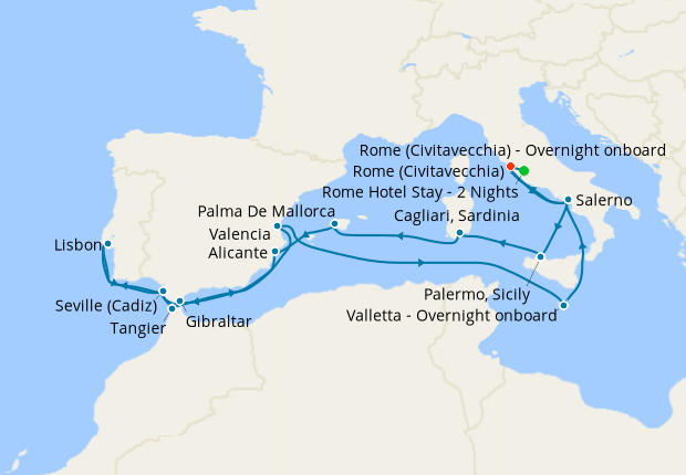 Cruise Itinerary Map