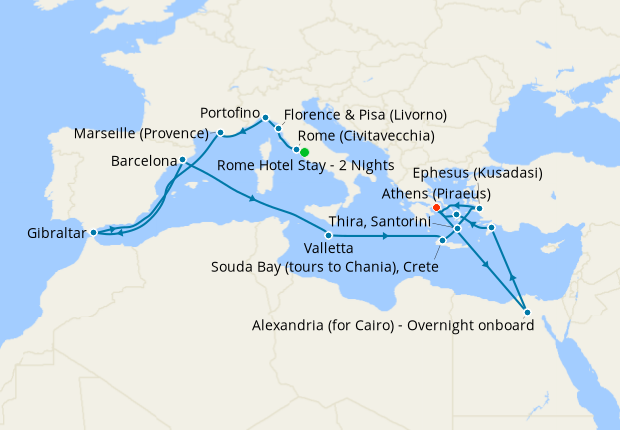 Cruise Itinerary Map