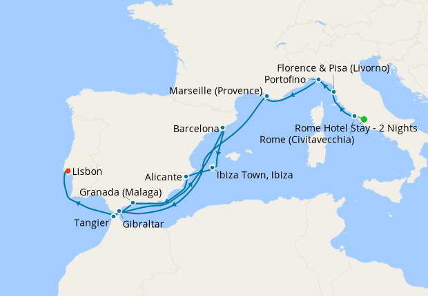 Cruise Itinerary Map