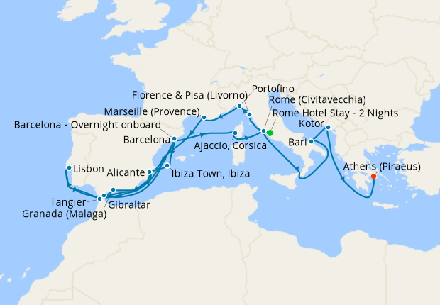 Cruise Itinerary Map