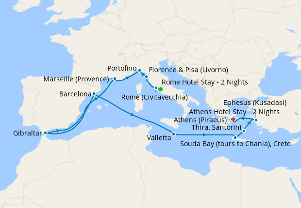 Cruise Itinerary Map