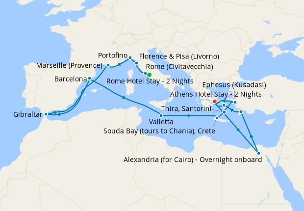 Cruise Itinerary Map