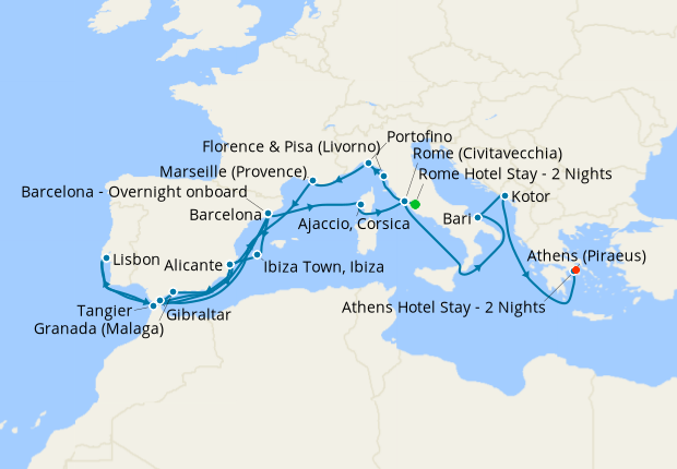 Cruise Itinerary Map