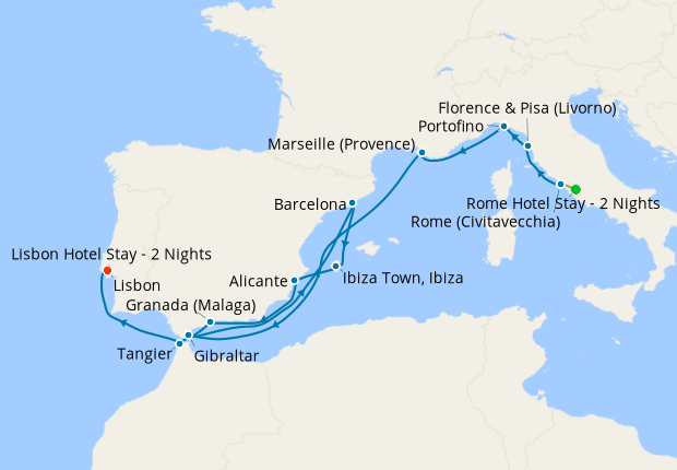 Cruise Itinerary Map