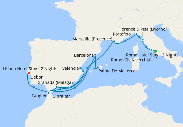 Cruise Itinerary Map