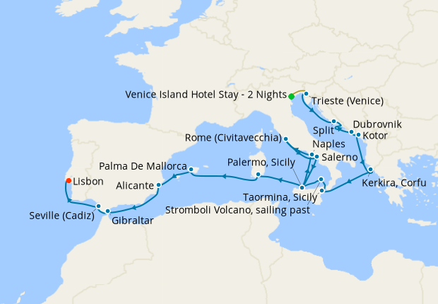Cruise Itinerary Map