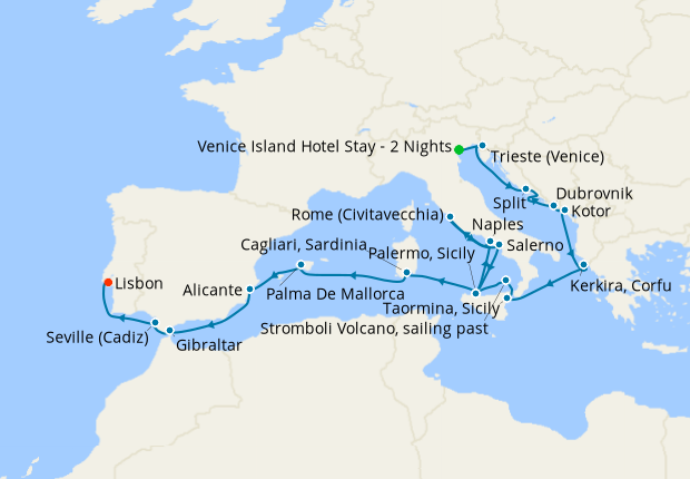 Cruise Itinerary Map