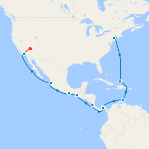 New York, Los Angeles & Vegas Stays with Panama Canal