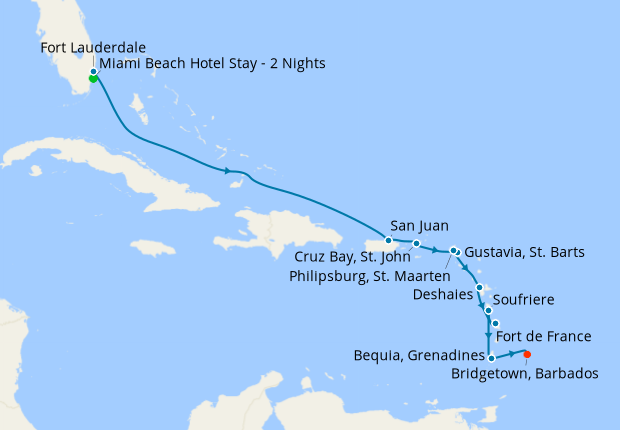 Cruise Itinerary Map