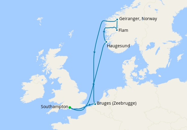 Map of the cruise map