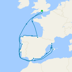 Med, Spain & Portugal Total Solar Eclipse from Southampton