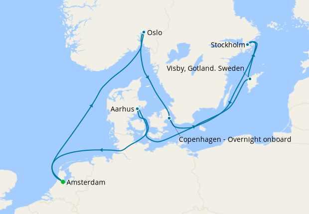 Map of the cruise map