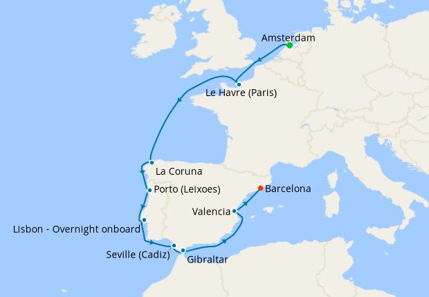 Cruise Itinerary Map