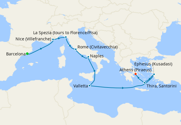 Cruise Itinerary Map