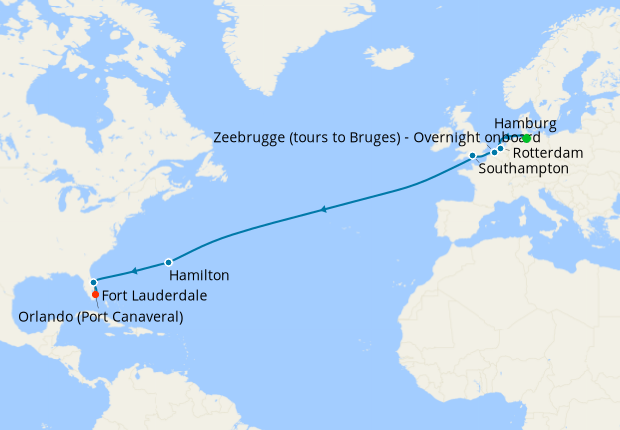 Cruise Itinerary Map