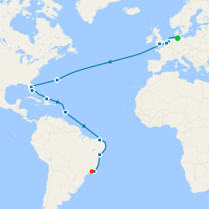 Hamburg to Rio De Janiero