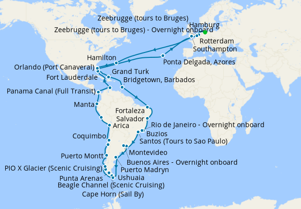 Cruise Itinerary Map
