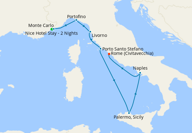 Cruise Itinerary Map