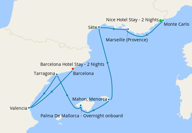 Cruise Itinerary Map