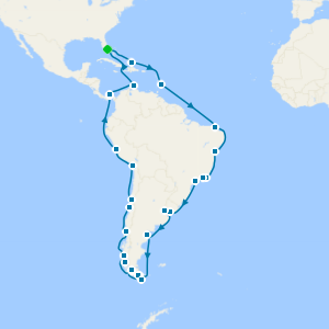South America, Panama Canal & Caribbean from Fort Lauderdale