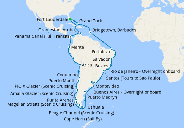 Cruise Itinerary Map