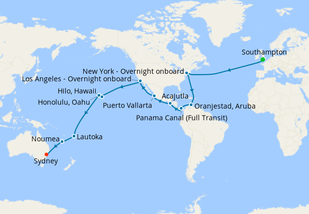 Cruise Itinerary Map