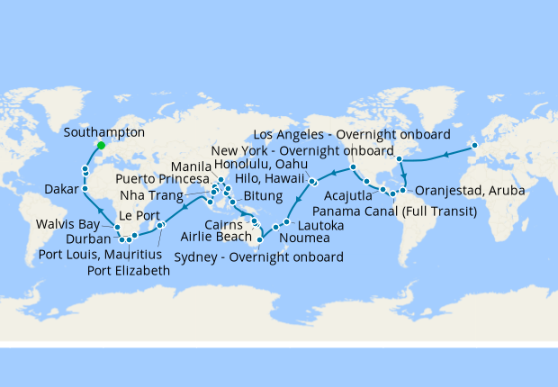 Cruise Itinerary Map