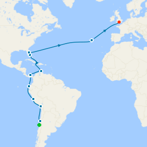 South America, Panama Canal & Caribbean from San Antonio to Southampton