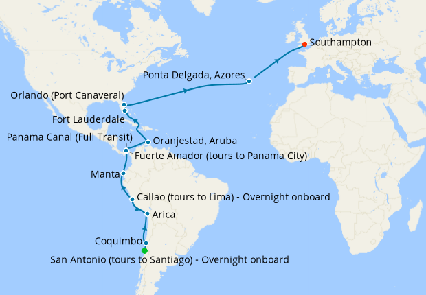 Cruise Itinerary Map