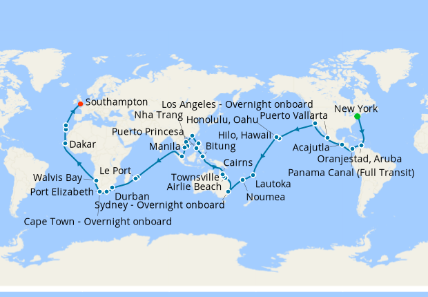 Cruise Itinerary Map