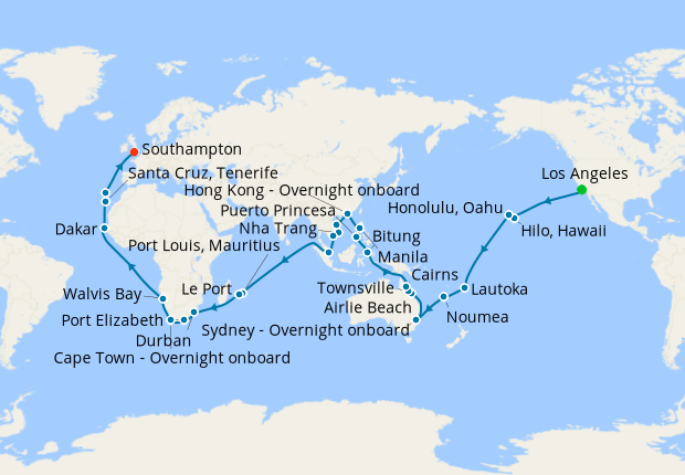 Cruise Itinerary Map
