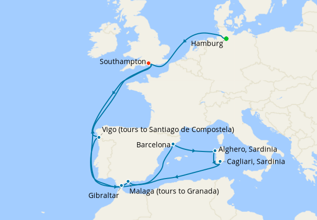 Cruise Itinerary Map