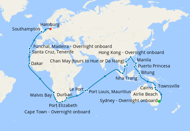 Cruise Itinerary Map