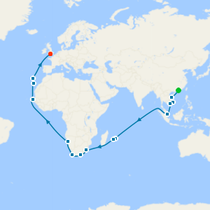 Hong Kong to Southampton