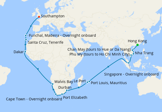 Cruise Itinerary Map