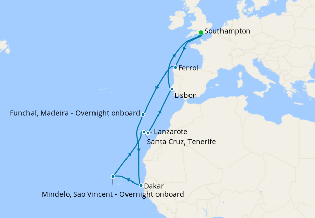 Cruise Itinerary Map