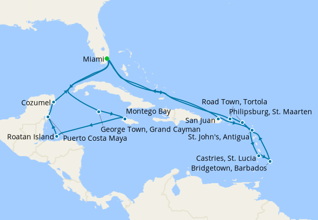 Cruise Itinerary Map