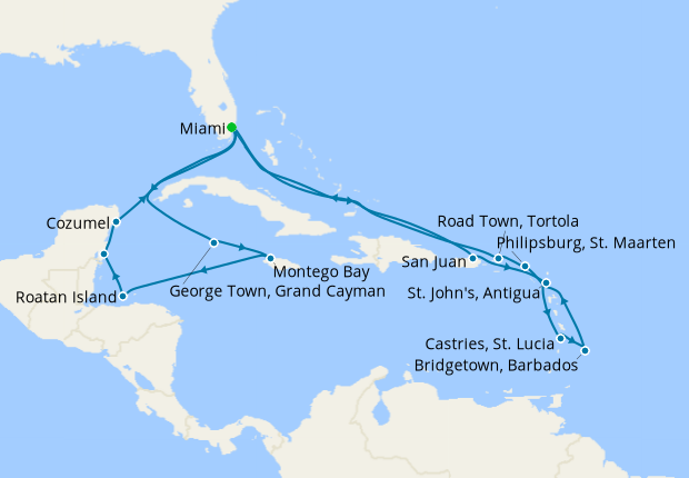 Cruise Itinerary Map