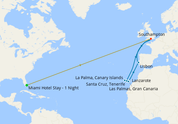 Cruise Itinerary Map