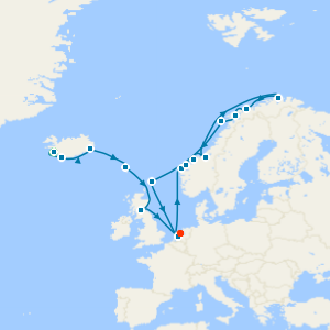Northern Fjords & Arctic Circle Collectors' Voyage with Reykjavik and Amsterdam Stays