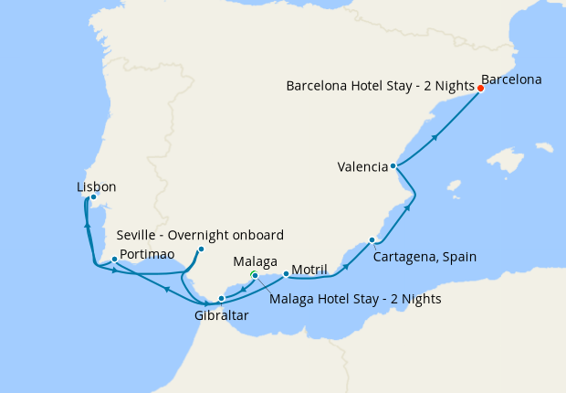 Cruise Itinerary Map
