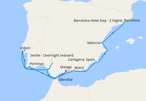 Cruise Itinerary Map