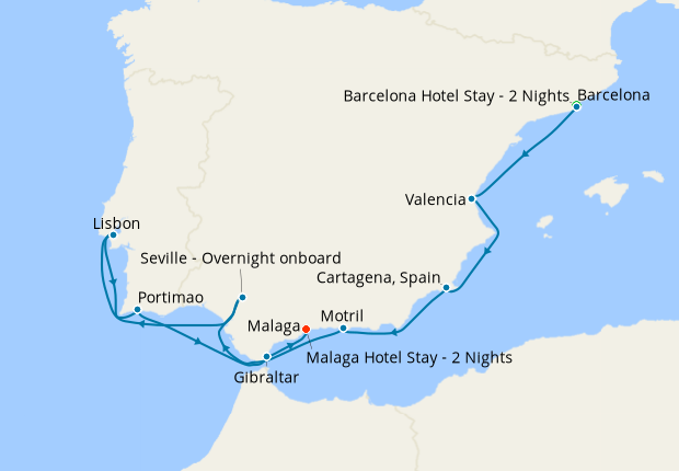 Cruise Itinerary Map