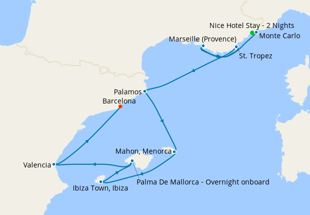 Cruise Itinerary Map