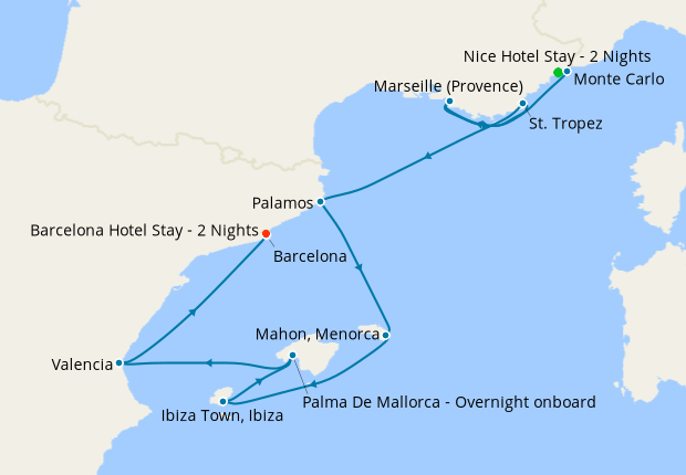 Cruise Itinerary Map