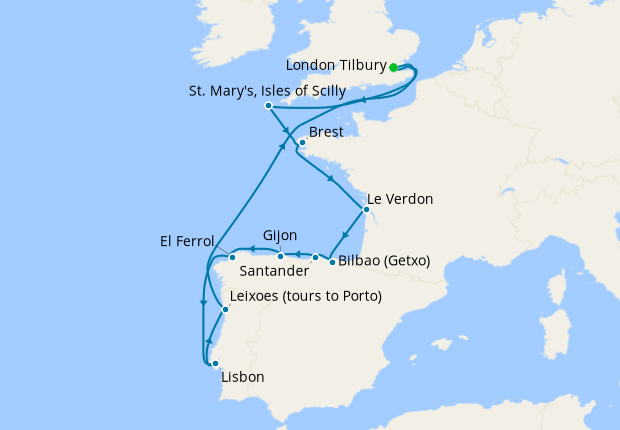 Cruise Itinerary Map