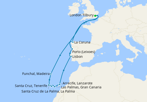 Cruise Itinerary Map